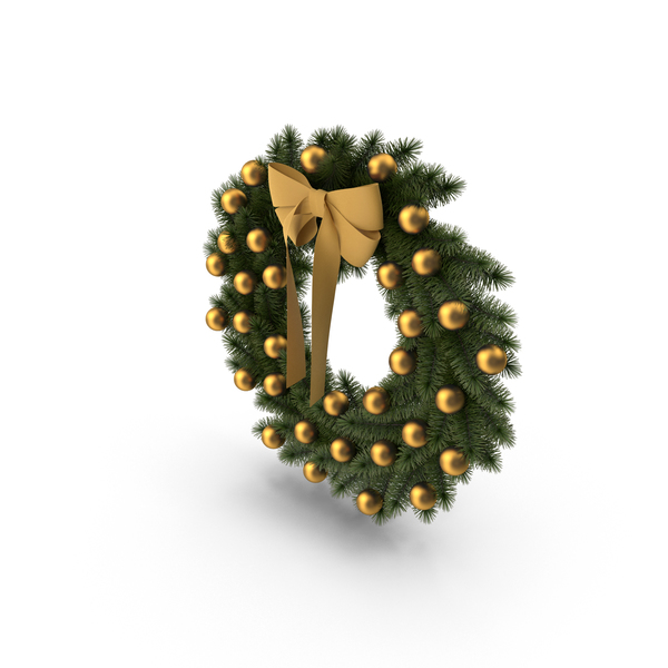 Wreath with Golden Bow PNG & PSD Images Wreath with Golden Bow PNG & PSD Images