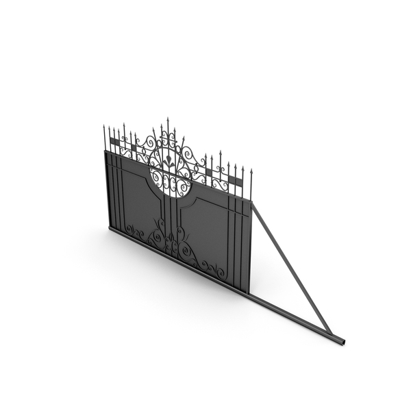 Fence: Wrought Iron Driveway Gate PNG & PSD Images Fence: Wrought Iron Driveway Gate PNG & PSD Images