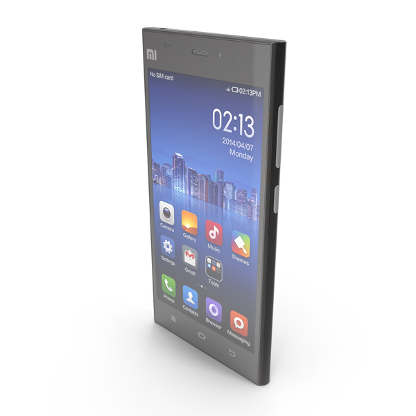 Smartphone: Xiaomi Mi 3 Black PNG & PSD Images Smartphone: Xiaomi Mi 3 Black PNG & PSD Images