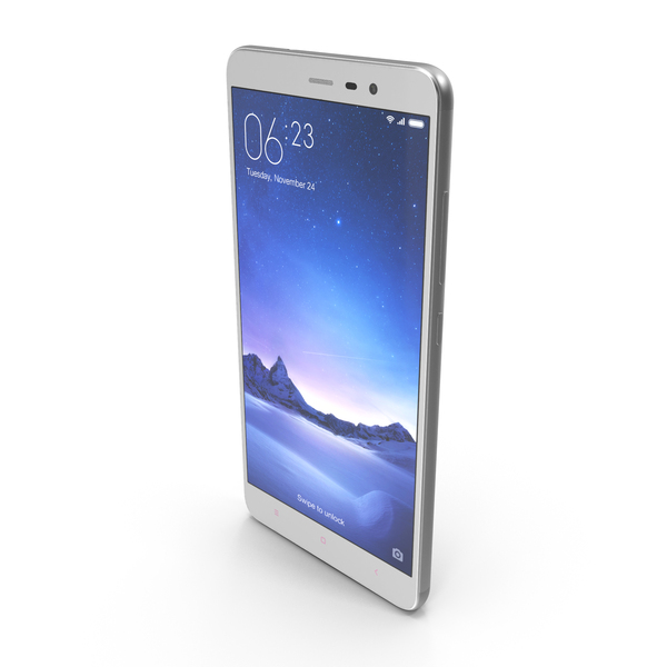 Smartphone: Xiaomi Redmi Note 3 Silver PNG & PSD Images