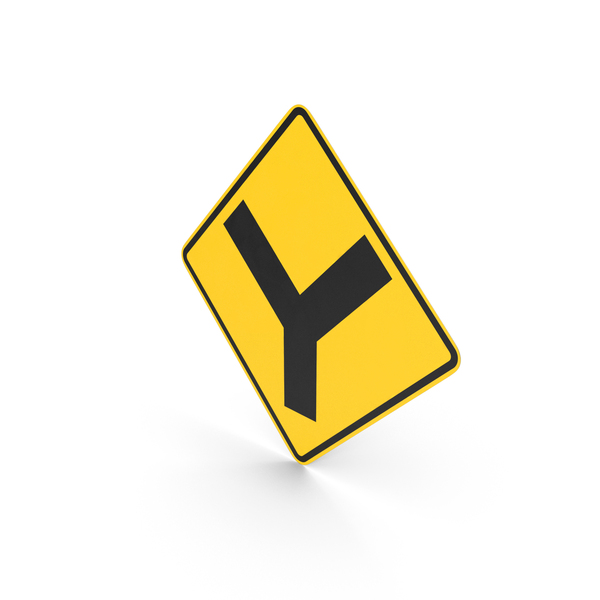 Traffic Signs: Y Junction Sign PNG & PSD Images