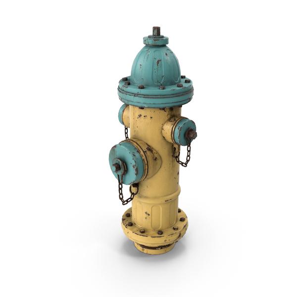 Yellow And Blue Hydrant PNG & PSD Images