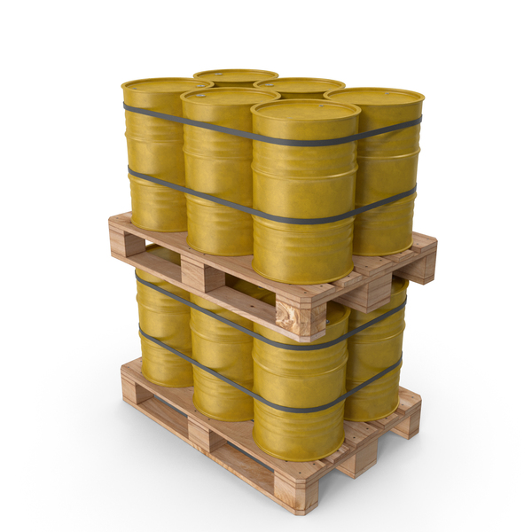 Barrel: Yellow Barrels On Wooden Pallet PNG & PSD Images Barrel: Yellow Barrels On Wooden Pallet PNG & PSD Images