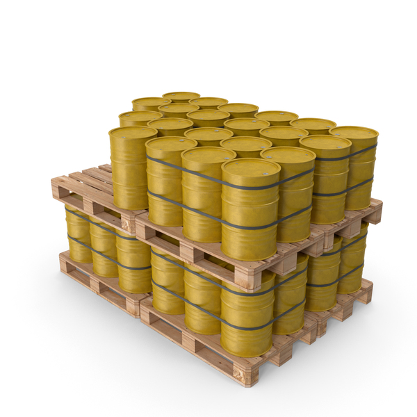 Barrel: Yellow Barrels On Wooden Pallet PNG & PSD Images Barrel: Yellow Barrels On Wooden Pallet PNG & PSD Images