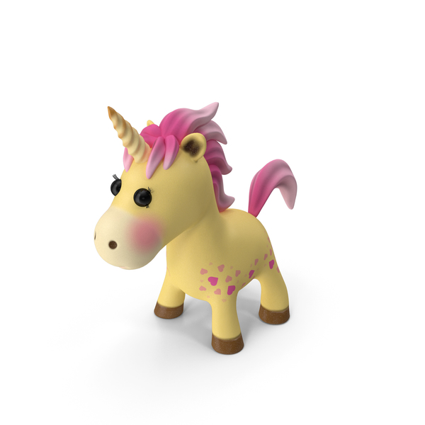 Yellow Cartoon Unicorn Neutral Pose PNG & PSD Images Yellow Cartoon Unicorn Neutral Pose PNG & PSD Images