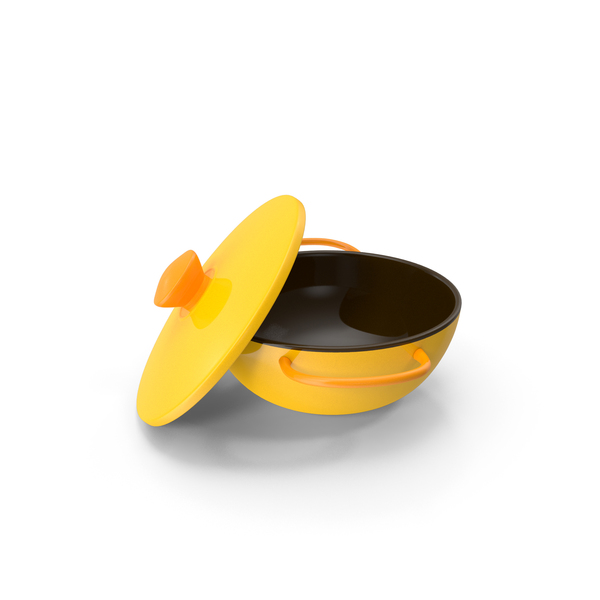 (Cookware): Yellow Cooking Pot PNG & PSD Images (Cookware): Yellow Cooking Pot PNG & PSD Images