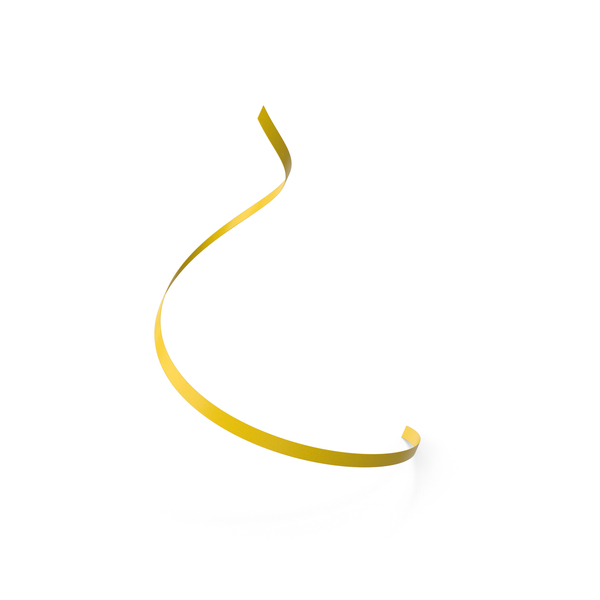Yellow Curly Ribbon PNG & PSD Images