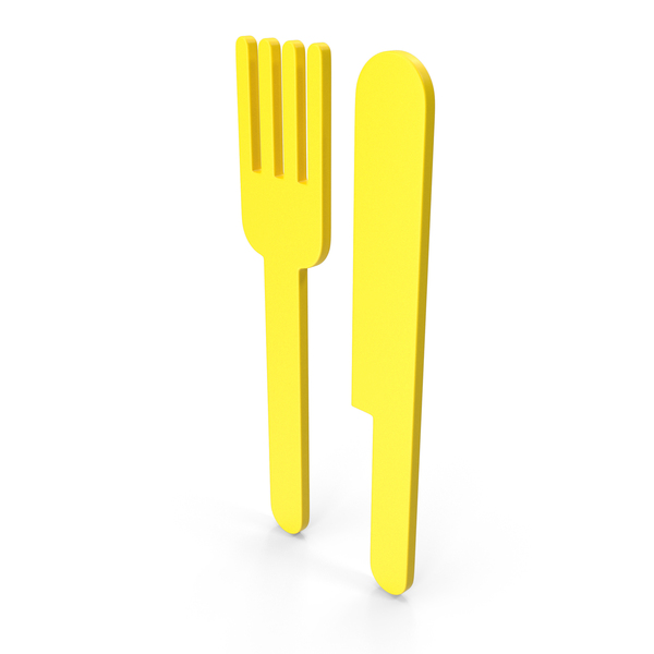 Flatware: Yellow Cutlery Symbol Straight PNG & PSD Images Flatware: Yellow Cutlery Symbol Straight PNG & PSD Images