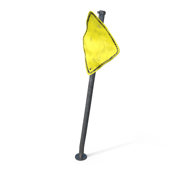 Roadway: Yellow Damaged Diamond Street Sign PNG & PSD Images Roadway: Yellow Damaged Diamond Street Sign PNG & PSD Images