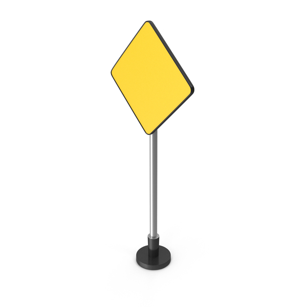 Yellow Diamond Blank Road Sign PNG Images & PSDs for Download ...