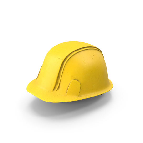 Yellow Dirty Construction Hard Hat PNG & PSD Images