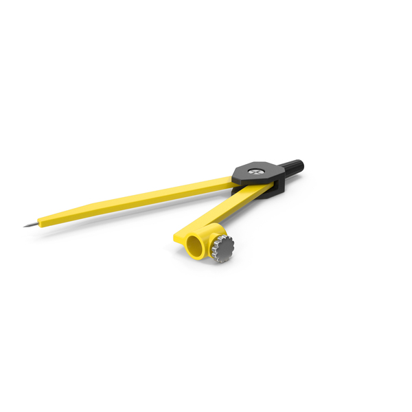 Drafting: Yellow Drawing Compass PNG & PSD Images