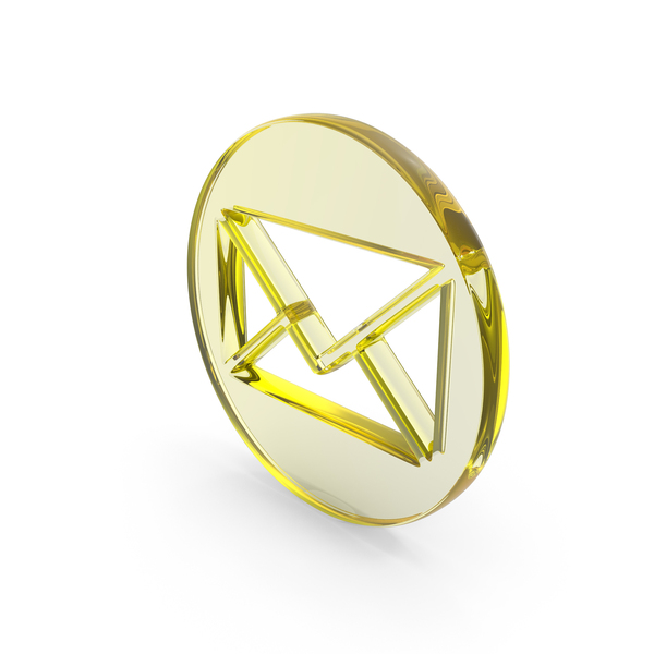 Symbols: Yellow Glass Email Symbol PNG & PSD Images