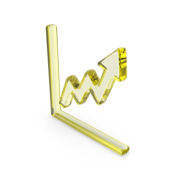 Symbols: Yellow Glass Market Growth Icon PNG & PSD Images