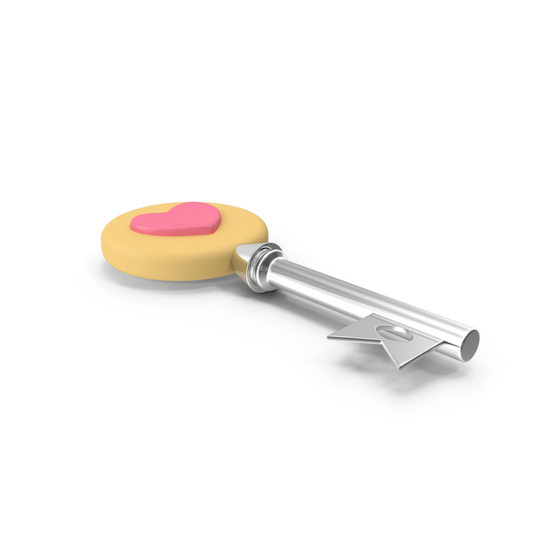 Yellow & Pink Key With Heart PNG & PSD Images Yellow & Pink Key With Heart PNG & PSD Images