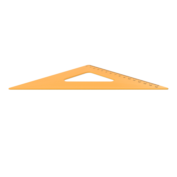 Set Square: Yellow Plastic Triangular Ruler PNG & PSD Images