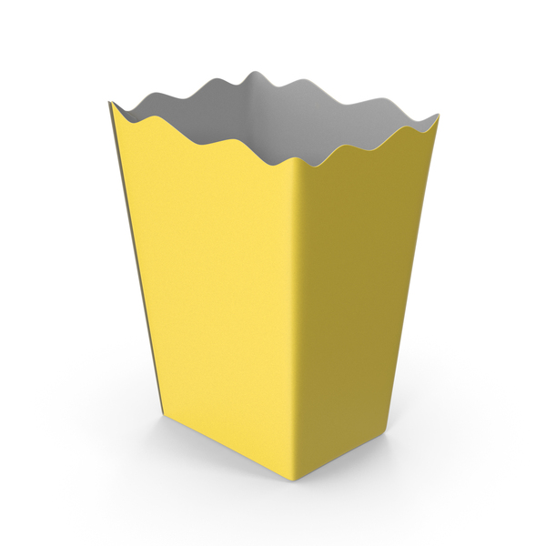 Food Container: Yellow Popcorn Box PNG & PSD Images