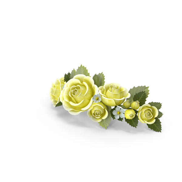 Tiara: Yellow Roses Circlet PNG & PSD Images
