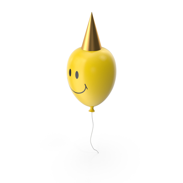 Holiday Accessories: Yellow Smiley Balloon with Gold Hat PNG & PSD Images Holiday Accessories: Yellow Smiley Balloon with Gold Hat PNG & PSD Images