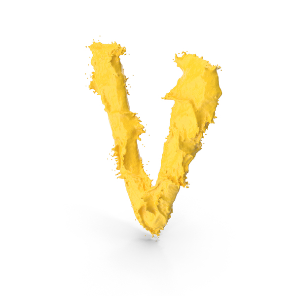 Yellow Splash Capital Letter V PNG Images & PSDs for Download ...