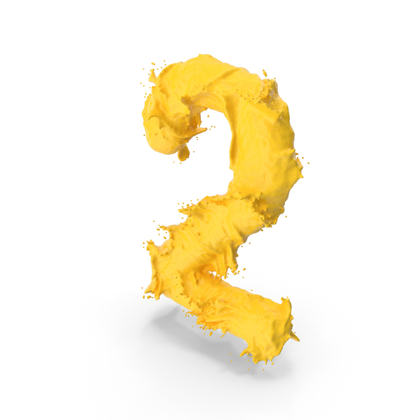 Yellow Splash Number 2 PNG & PSD Images