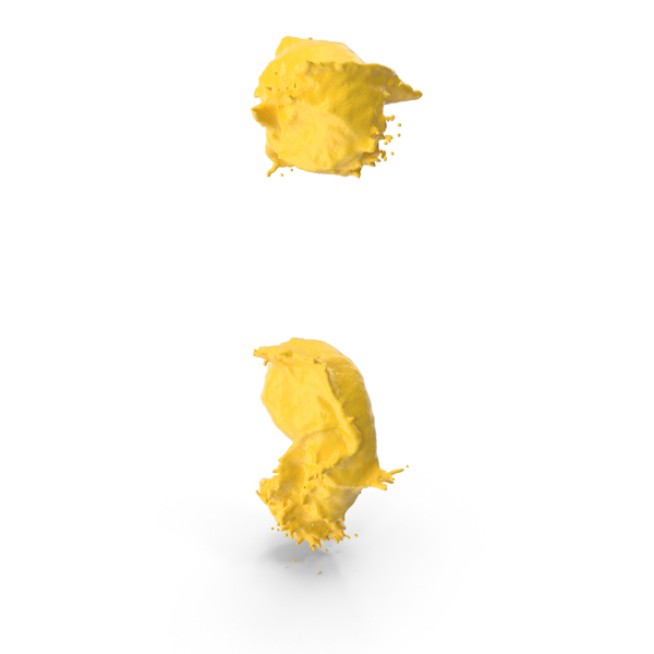 Mathematical Symbols: Yellow Splash Semicolon Symbol PNG & PSD Images