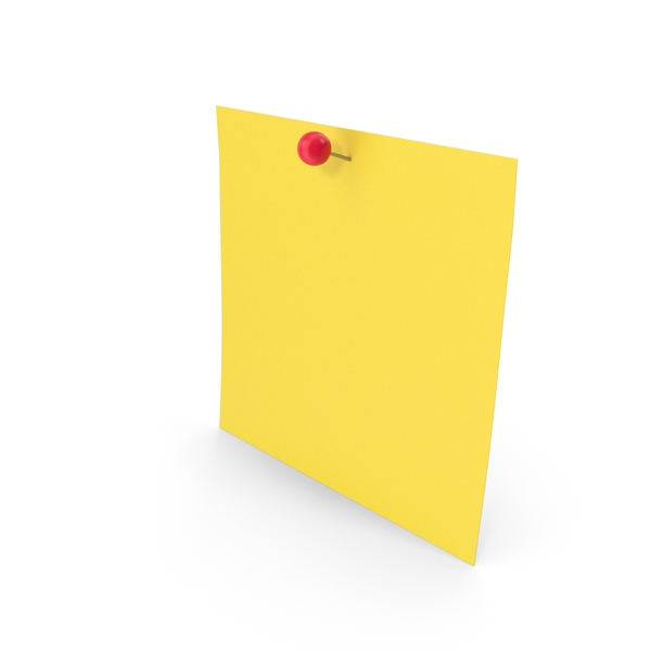 Office Supplies: Yellow Sticky Note With Sphere Push Pin PNG & PSD Images Office Supplies: Yellow Sticky Note With Sphere Push Pin PNG & PSD Images