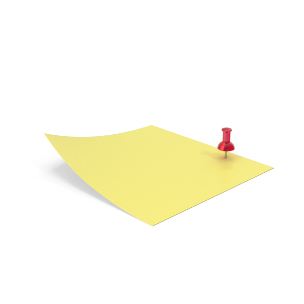 Note: Yellow Sticky Notes With Push Pin PNG & PSD Images Note: Yellow Sticky Notes With Push Pin PNG & PSD Images