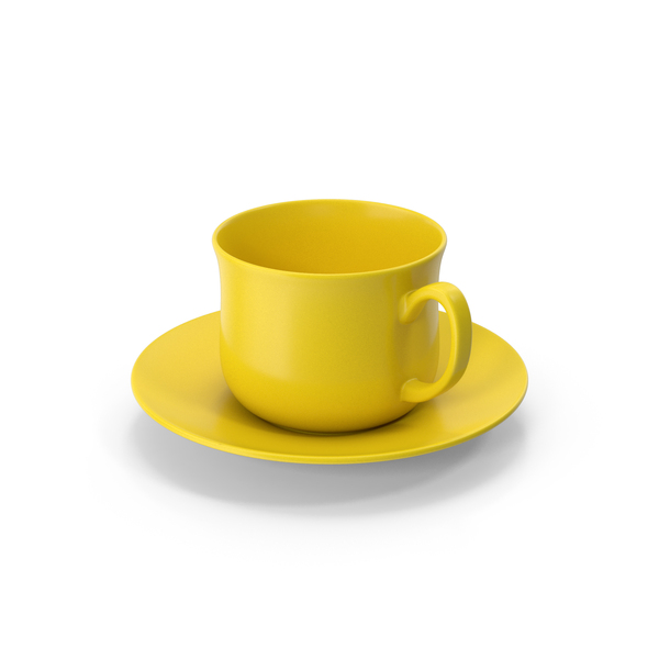 Coffee: Yellow Tea Cup With Saucer PNG & PSD Images Coffee: Yellow Tea Cup With Saucer PNG & PSD Images