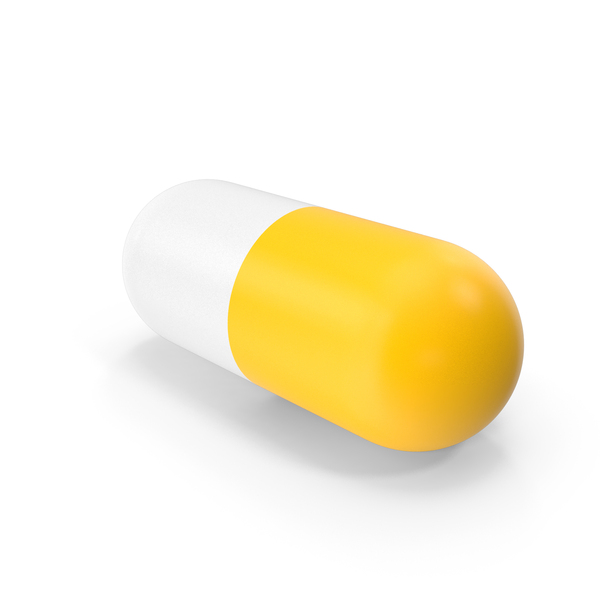 Pill: Yellow White Capsule PNG & PSD Images Pill: Yellow White Capsule PNG & PSD Images