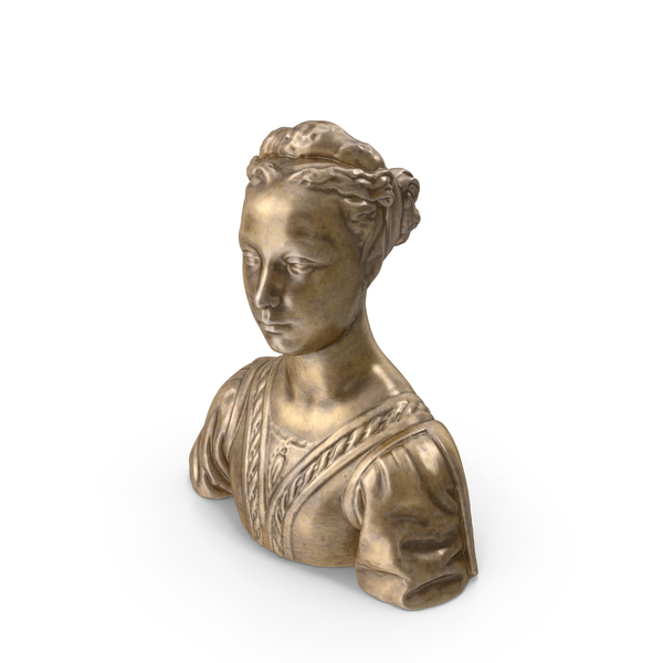 Young Woman Bronze Bust PNG & PSD Images
