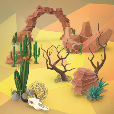 Low Poly Desert Collection
