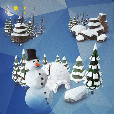Low Poly Winter Collection