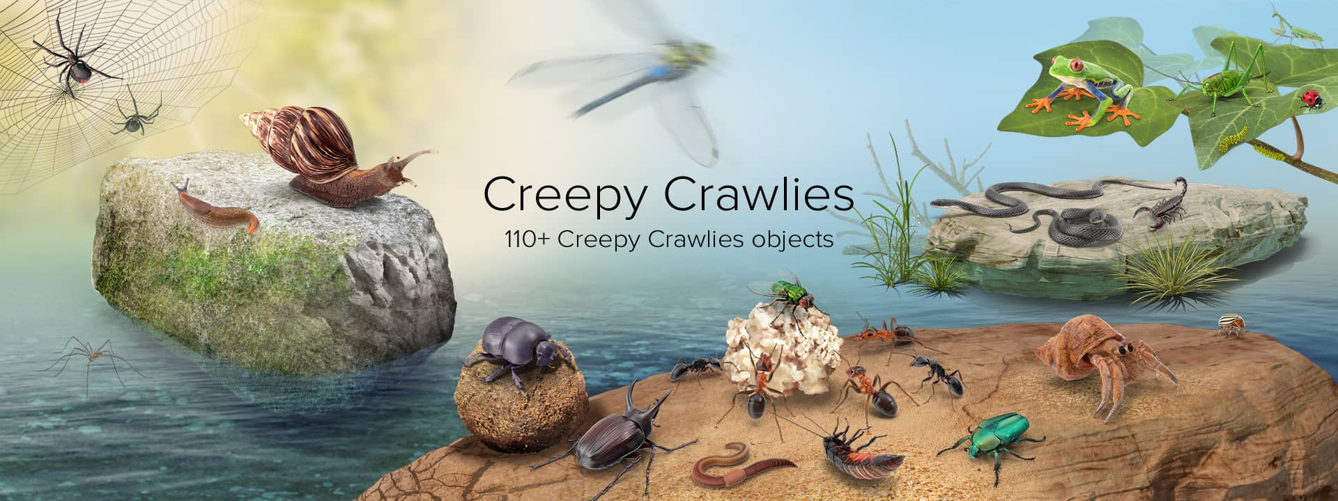 Creepy Crawlies Collection PNG Images & PSDs for Download | PixelSquid