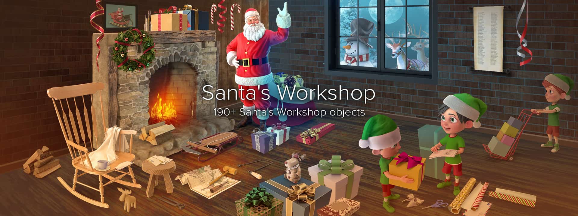 Santa's Workshop Collection PNG Images &amp; PSDs for Download | PixelSquid