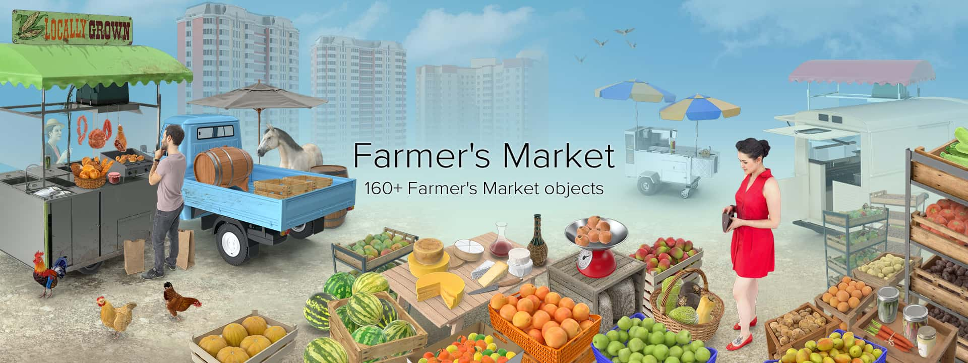 Farmer's Market Collection PNG Images & PSDs for Download | PixelSquid